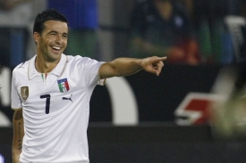 Antonio Di Natale se raduje z vítězné branky proti Kypru.