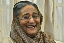 Staronová bangladéšská premiérka - Šajcha Hasína.