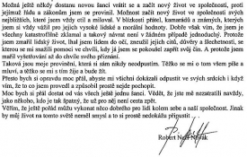 Dopis Roberta Nováka Neffa.