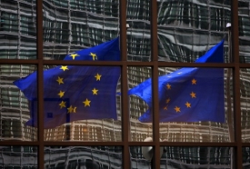 Evropská vlajka (ilustrace).
