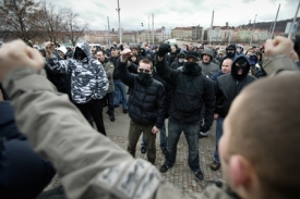 Lednové setkání neonacistů v Praze.