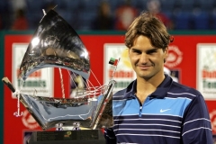 Švýcarský tenista se raduje z další trofeje