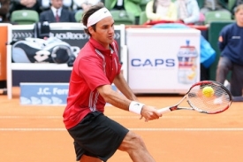 Roger Federer na turnaji v Hamburku