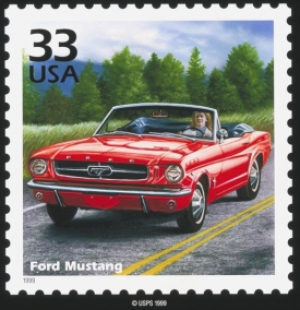 Ford Mustang se dostal i na americké poštovní známky.
