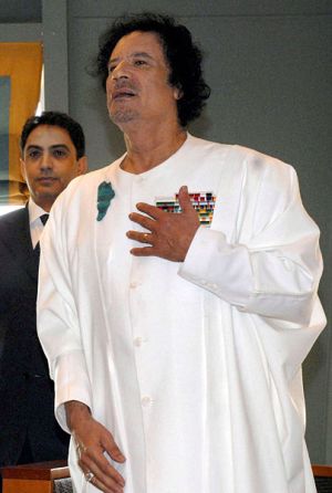 Kaddáfí na své domácí půdě