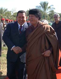 Kaddáfí a venezuelský prezident Hugo Chávez