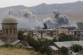 Bombardované gruzínské město Gori.