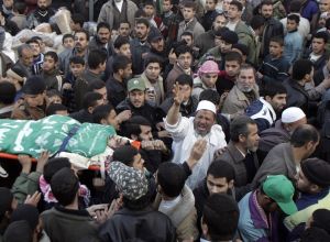 Pohřeb obětí v Gaze