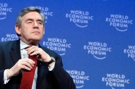 Britský premiér Gordon Brown na Světovém ekonomickém fóru.