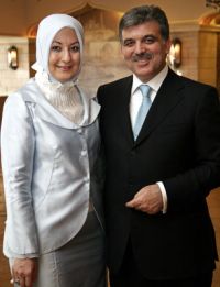 Turecký prezident Abdullah Gül s manželkou