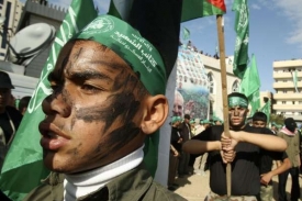 Oslavy 21. výročí vzniku Hamasu (14. 12. 2008, Gaza).