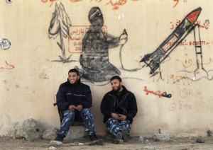 Popularitu ozbrojenců z Hamasu dokládají i graffiti v Gaze.