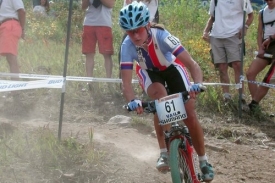 Kateřina Hanušová-Nashová (na snímku v závodě horských kol).