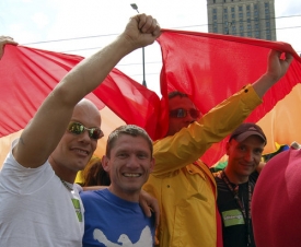 Ilustrační foto - z demonstrace proti diskriminaci homosexuálů v Polsku