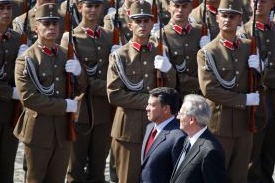 Maďarský prezident Laszlo Solyom a jordánský král Abdulláh