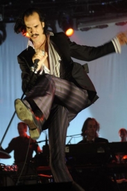 Australský zpěvák Nick Cave vystoupil 24. května v Praze.