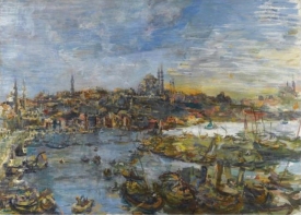 Cenný obraz Oskara Kokoschky Istanbul z roku 1929.