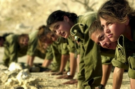 Izraelské příslušnice armády na cvičení