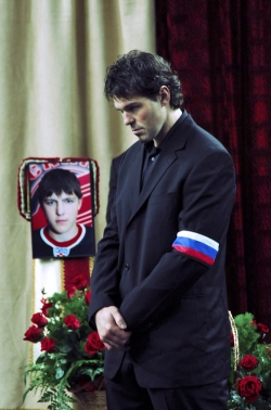 Jaromír Jágr na pohřbu svého spoluhráče.