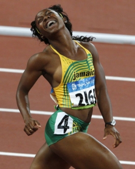 Jamajská sprinterská královna Shelly-Ann Fraserová.