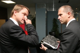 Martin Bursík s Jaromírem Soukupem v době, kdy spolu ještě mluvili.