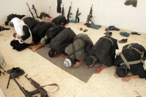 Palestinští přívrženci al-Kajdy.