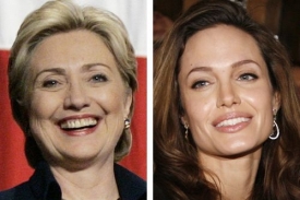 Hillary Clintonová (vlevo) a Angelina Jolieová.