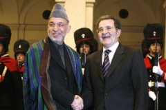 Hamíd Karzáí a Romano Prodi