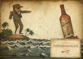 Reklama na rum Metuzalem.