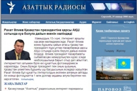 Kazachská stránka Svobodné Evropy.