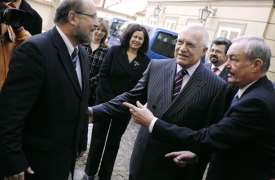 Prezident Václav Klaus na setkání s lidovci.