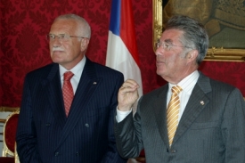 Václav Klaus se svým rakouským protějškem Heinzem Fischerem