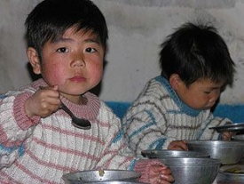 Podvyživené děti v Severní Koreji.