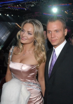 Na finále Miss ČR 2008 v doprovodu svého přítele Milana Richtera.