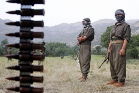 Kurdšté bojvníci na východě Turecka.