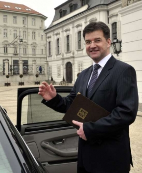 Miroslav Lajčák po jmenování ministrem zahraničí v Bratislavě.