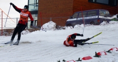 Běžkyně na lyžích se při tréninku ve Vesci potýkaly se špatným sněhem.