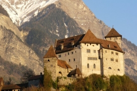 Lichtenštejnský hrad, sídlo knížete.