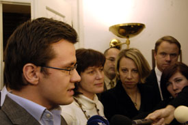 Zprava Martin Bursík, Kateřina Jacques, Olga Zubová a Ondřej Liška.