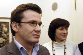 Poslankyně Strany zelených Olga Zubová s kolegou Ondřejem Liškou.