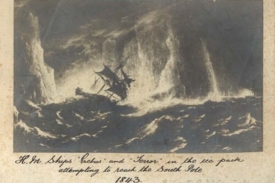 Lodě Erebus a Terror v roce 1843.