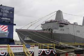 USS New York v den křtu.