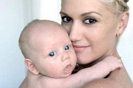 Gwen Stefani s dvouměsíčním synem.