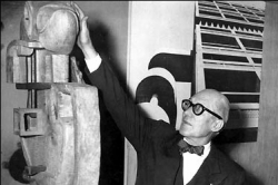 švýcarsko-francouzský architekt, teoretik a malíř Le Corbusier