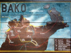 mapa parku Bako