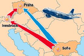 Topol&aacute;nek si Innsbruck obl&iacute;bil. Vl&aacute;dn&iacute; airbus tam přist&aacute;val opakovaně.