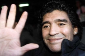 Diego Maradona, legendární fotbalista a nyní trenér Argentiny.