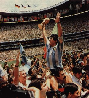Maradona jako mistr světa 1986