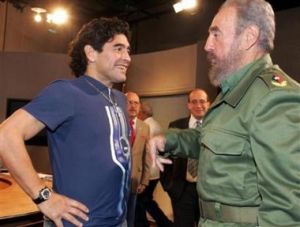 Maradona a kubánský vůdce Fidel Castro