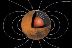 Mars kdysi míval silné magnetické pole, dnes je mnohem slabší.